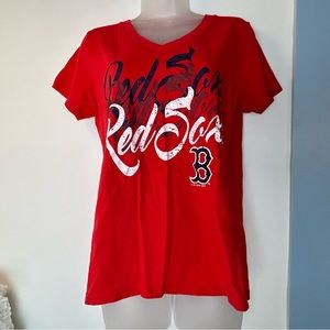 NBA Carl Banks for Her Red‎ T-shirt "Red Sox" Large Women's